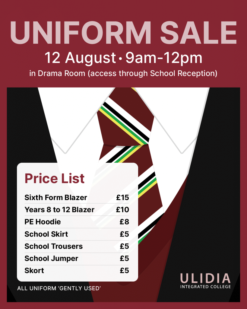 Gently Used Uniform Sale Ulidia Integrated College